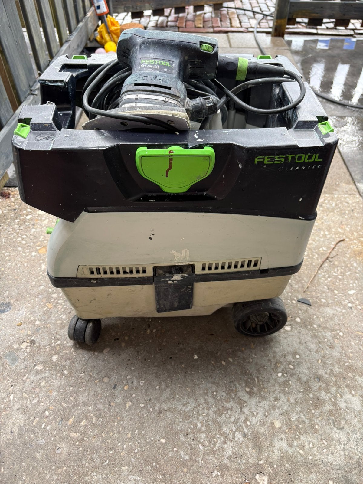 Festool stofzuiger en schuurmachine, Ophalen of Verzenden, Gebruikt, Minder dan 600 watt, Vlakschuurmachine
