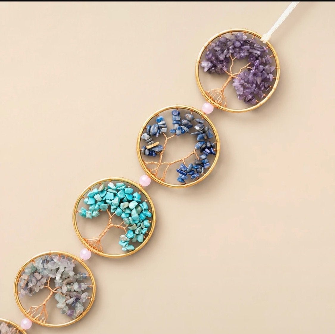Edelstenen Hanger 'Levensboom' - Chakra Wanddecoratie, Ophalen, Nieuw