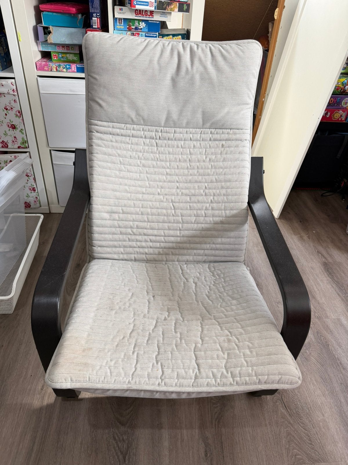 IKEA POÄNG fauteuil, Ophalen, 75 tot 100 cm, Zo goed als nieuw, 50 tot 75 cm