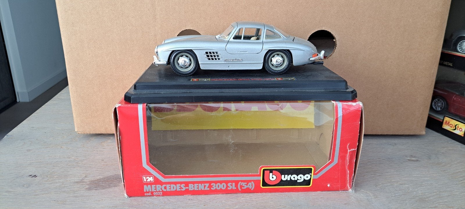 Bburago Mercedes-Benz 300 SL (1954) schaalmodel, Hobby en Vrije tijd, Modelauto's | 1:24, Ophalen of Verzenden, Zo goed als nieuw