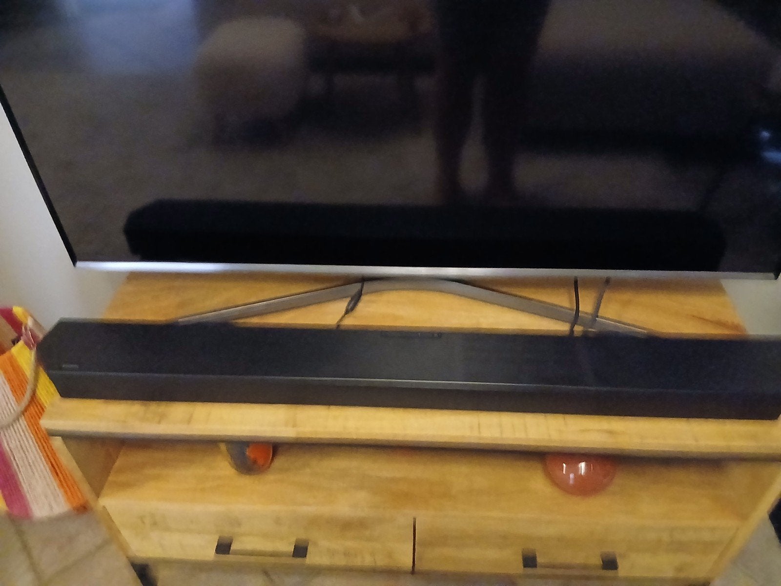 Samsung Soundbar met draadloze subwoofer, Audio, Tv en Foto, Ophalen, Zo goed als nieuw