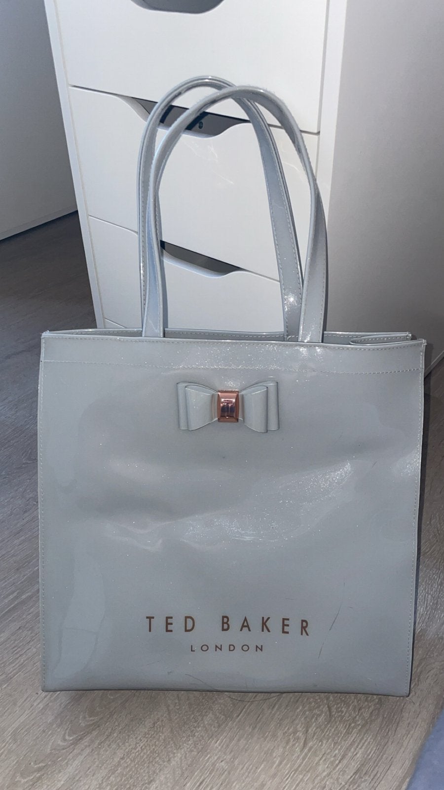 Vintage Ted Baker Shopper Tas, Ophalen, Zo goed als nieuw, Grijs, Shopper