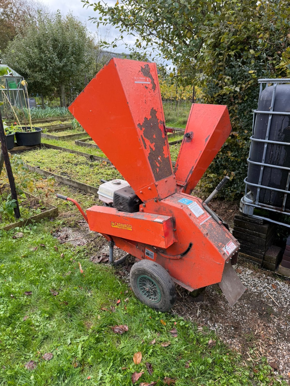 Caravaggi BIO 150 hakselaar - Honda GX340 11pk, Ophalen, Gebruikt, Benzine