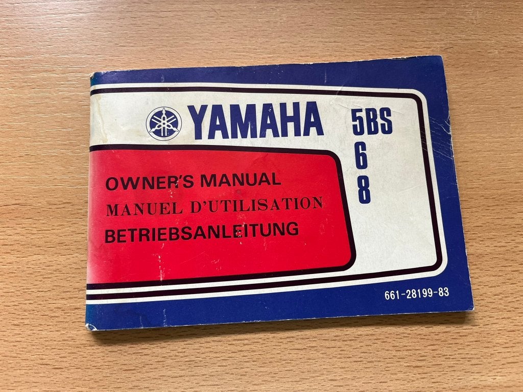 Yamaha owner's manual 5, 6, 8BS, Ophalen of Verzenden, Yamaha