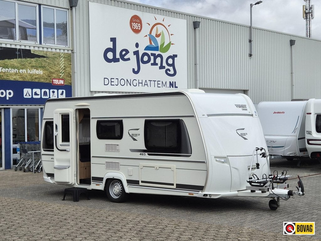 Fendt Bianco Selection 465 TG Enkele bedden - Luifel, Caravans en Kamperen, Caravans, Standaardzit, Bedrijf, Fendt, 5 tot 6 meter