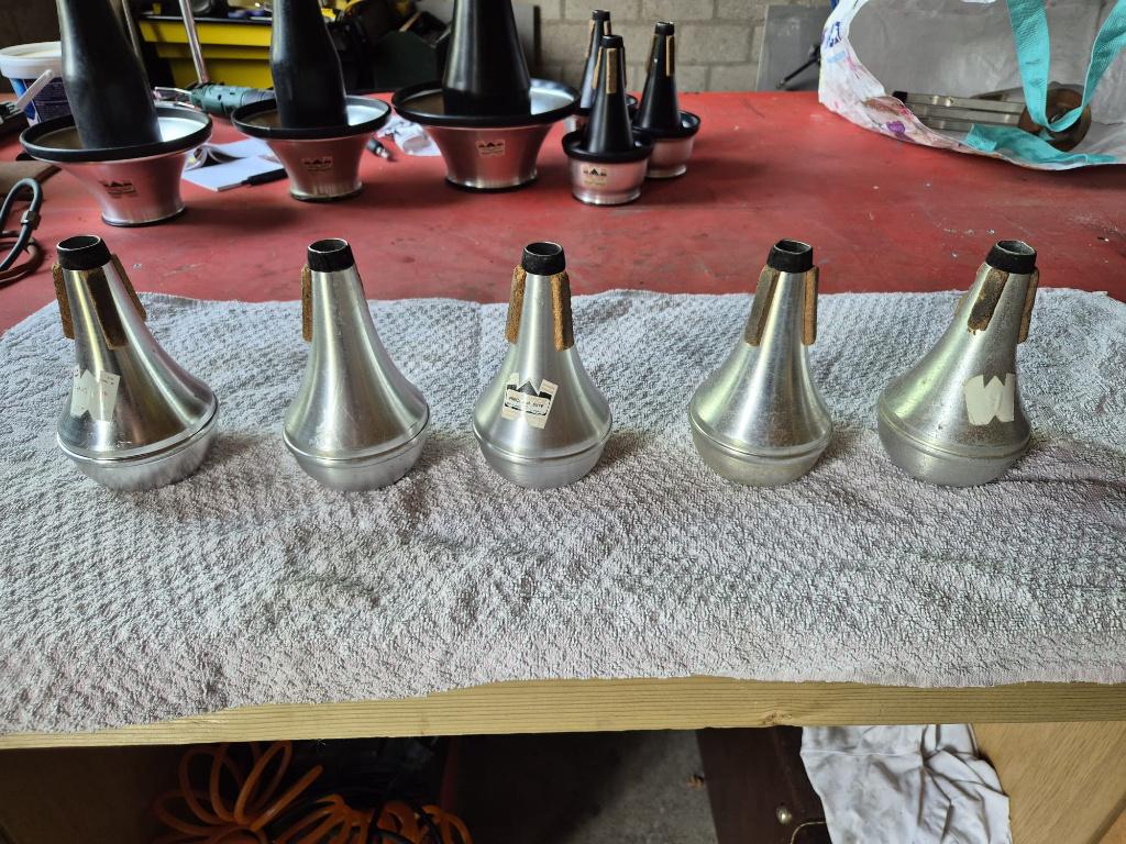 trompet dempers straight mute 5x, Ophalen of Verzenden, Gebruikt, Trompet