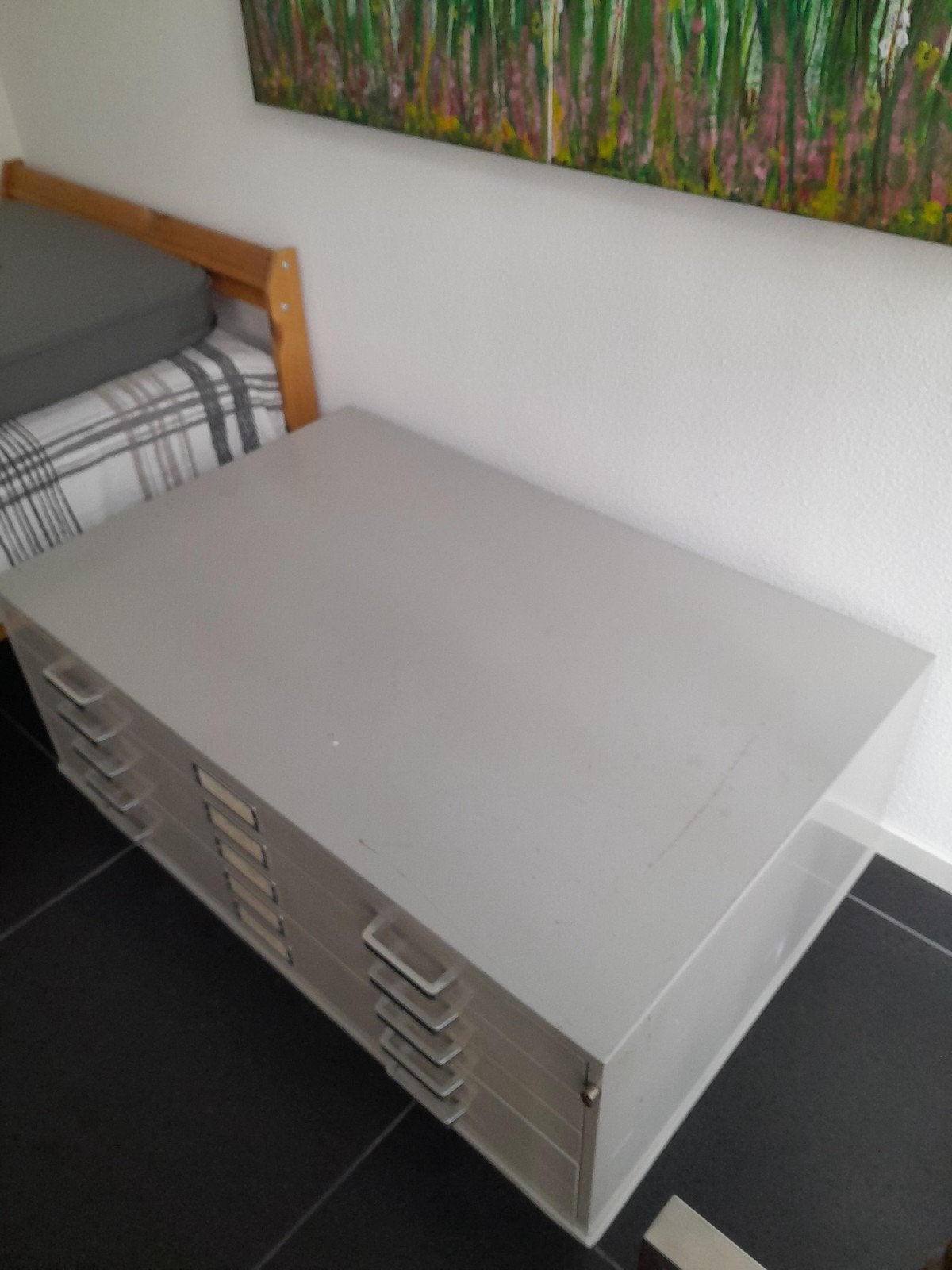 stalen ladenkast met 5 laden afm. 109x70x40 hoog, Tuin en Terras, Ophalen, Gebruikt, Metaal