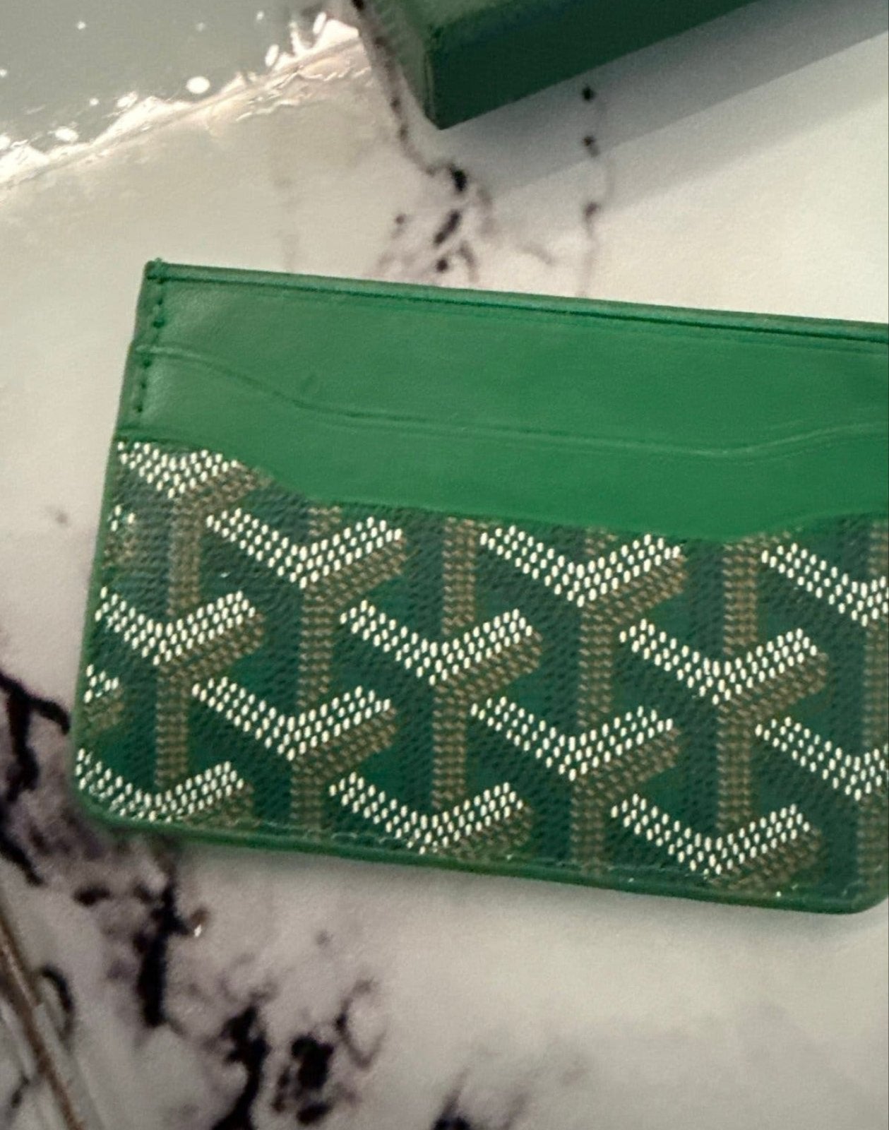Goyard Saint Sulpice Kaarthouder Groen, Sieraden, Tassen en Uiterlijk, Portemonnees, Overige merken, Ophalen of Verzenden, Zo goed als nieuw