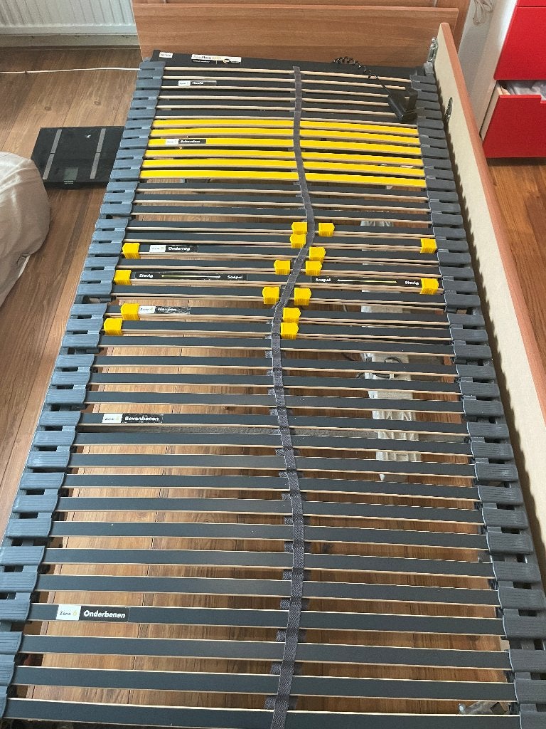 Lattenbodem Bossflex 600 elektrisch verstelbaar bediening, 90 cm, Eenpersoons, Ophalen of Verzenden, Zo goed als nieuw