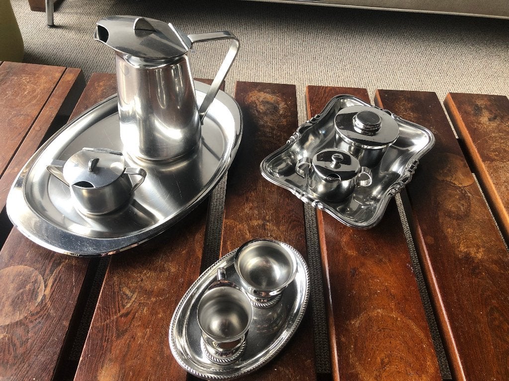 Alessi verzameling 15 stuks vintage broodmand theepot etc, Ophalen, Gebruikt