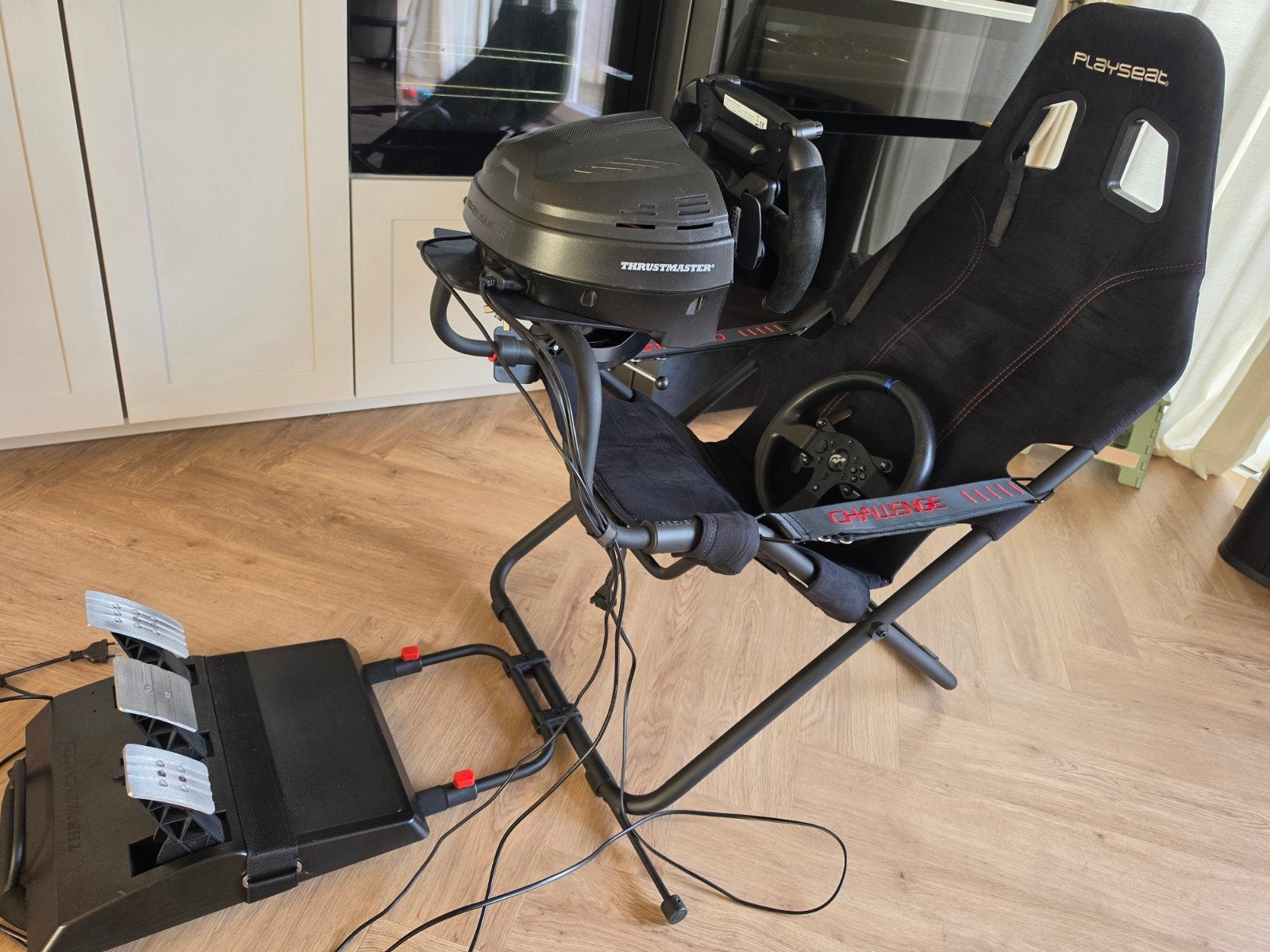 Thrustmaster T300 rs racestuur met Playseat Challenge, Ophalen, Racestuur, Gebruikt, PlayStation
