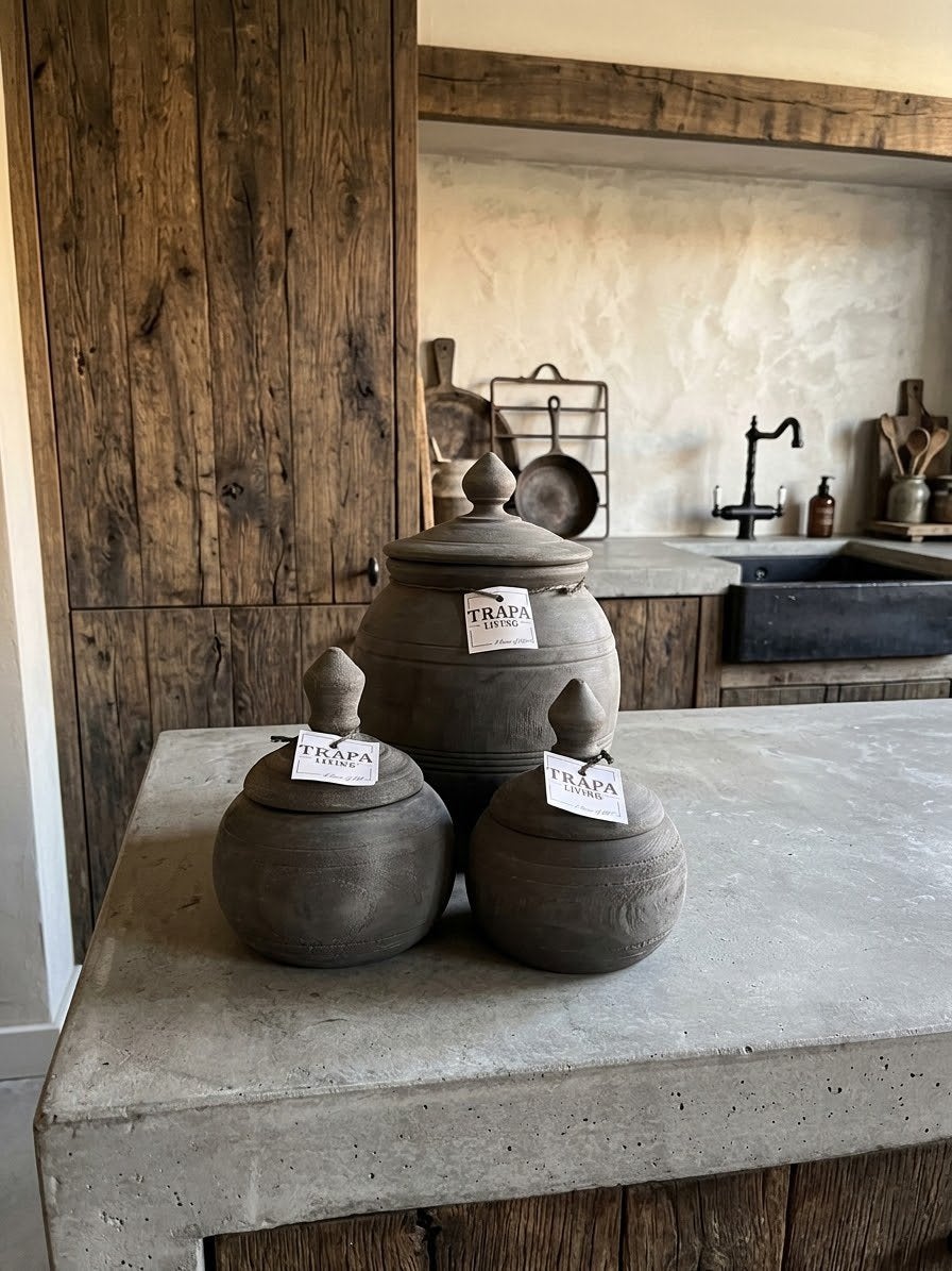 Houten Pot met Deksel van Trapaliving vanaf €16,00, Ophalen of Verzenden