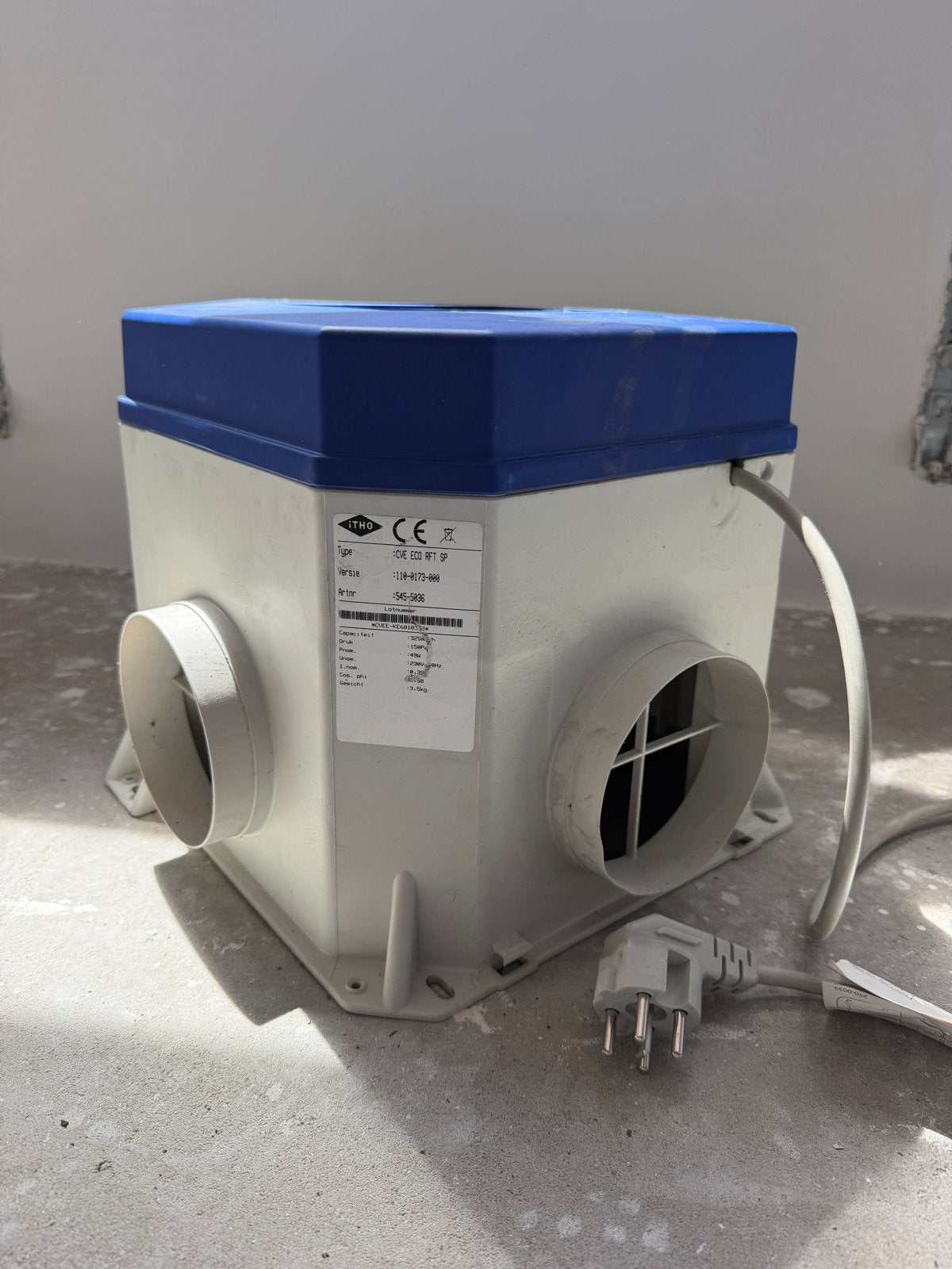 Itho Daalderop CVE ECO RFT SP Mechanische Ventilatie, Ophalen, Gebruikt, Afzuiger