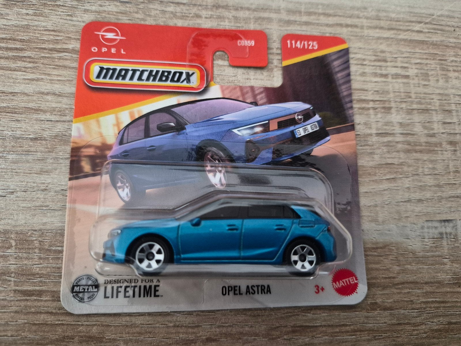 Opel Astra blauw metallic 1:64 (Matchbox), Ophalen of Verzenden, Nieuw, Auto