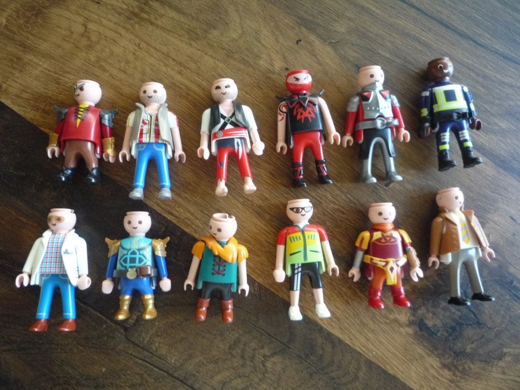Playmobil poppetjes zonder kapsel, Gebruikt, Losse onderdelen, Ophalen of Verzenden, Figuren