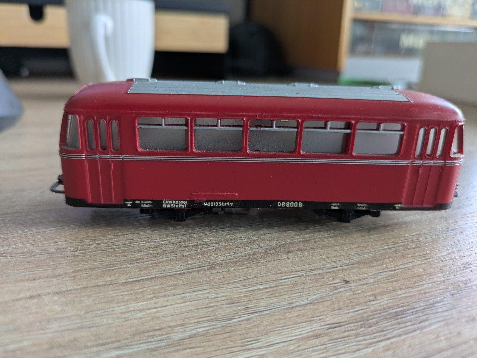 Märklin railbus bijwagen DB 800 B met verlichting, Hobby en Vrije tijd, Wisselstroom, Gebruikt, Wagon, Ophalen of Verzenden