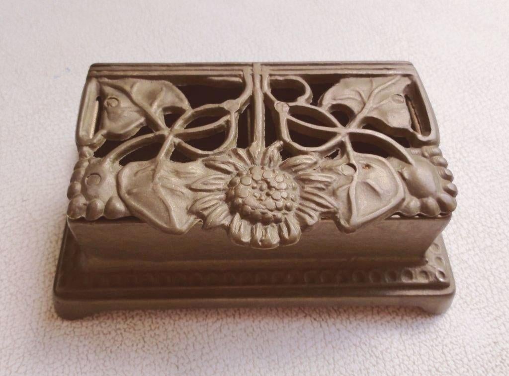 Postzegelbakje, koperen Jugendstil, Antiek en Kunst, Ophalen of Verzenden