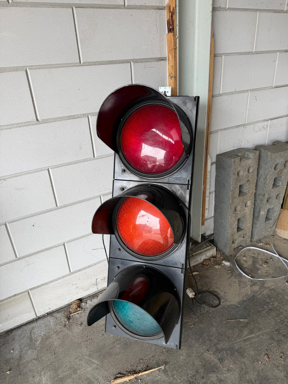 Stoplicht 220V - 120 cm hoog, Ophalen, Gebruikt