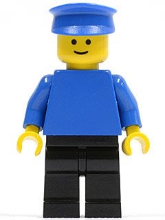 LEGO City pln086 Plain Blue Torso with Blue Arms, Black, Lego, Ophalen of Verzenden, Minifiguur, City