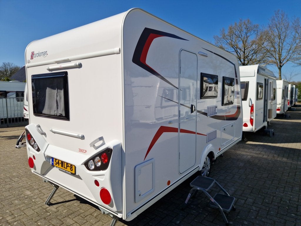 Sterckeman Easy Comfort 390 CP Mover/Voortent, Caravans en Kamperen, Sterckeman, Treinzit, Dwarsbed, Schokbreker