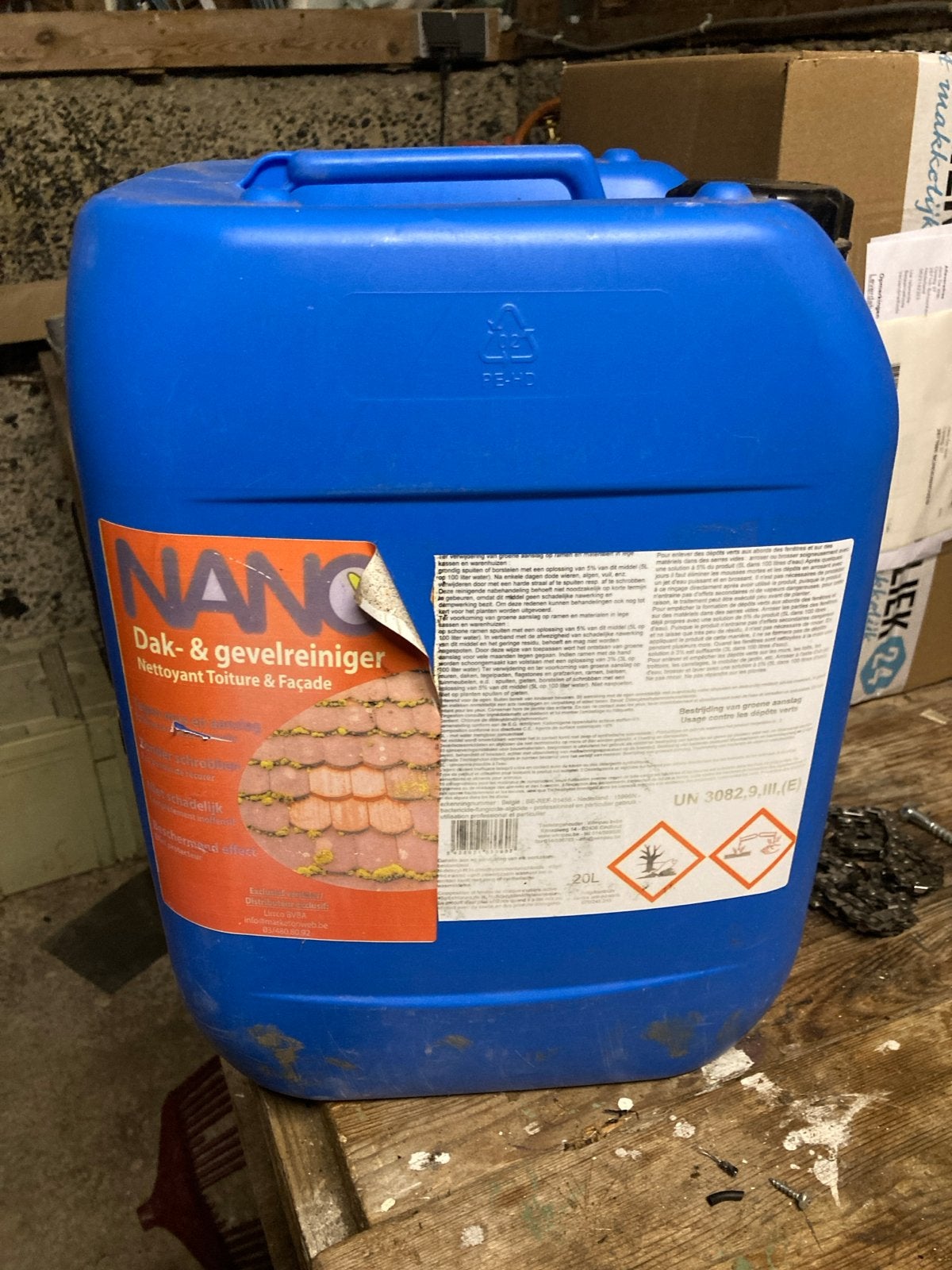 NANO Dak- & gevelreiniger 20L - Tegen mos en aanslag, Ophalen, Nieuw, Overige typen