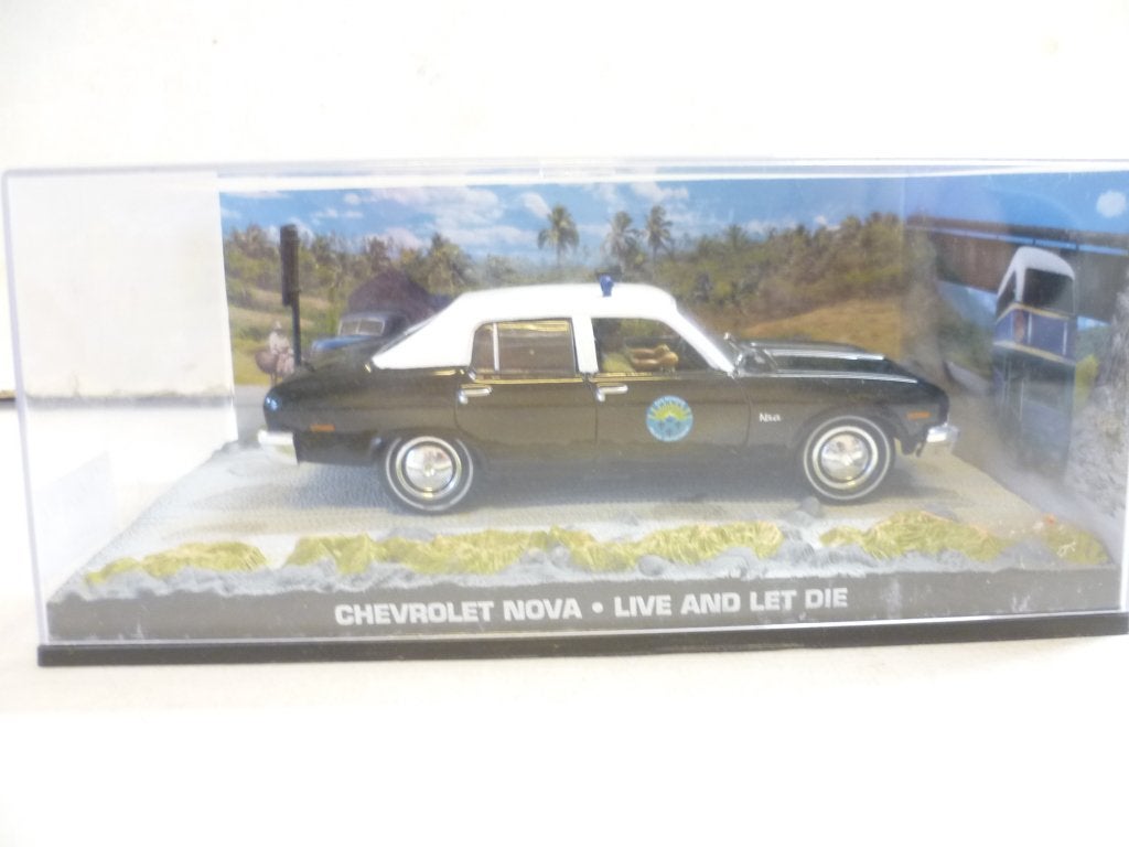 James Bond Chevrolet Nova Live And Let Die 1:43 film auto, Ophalen of Verzenden, Nieuw, Film, Beeldje, Replica of Model