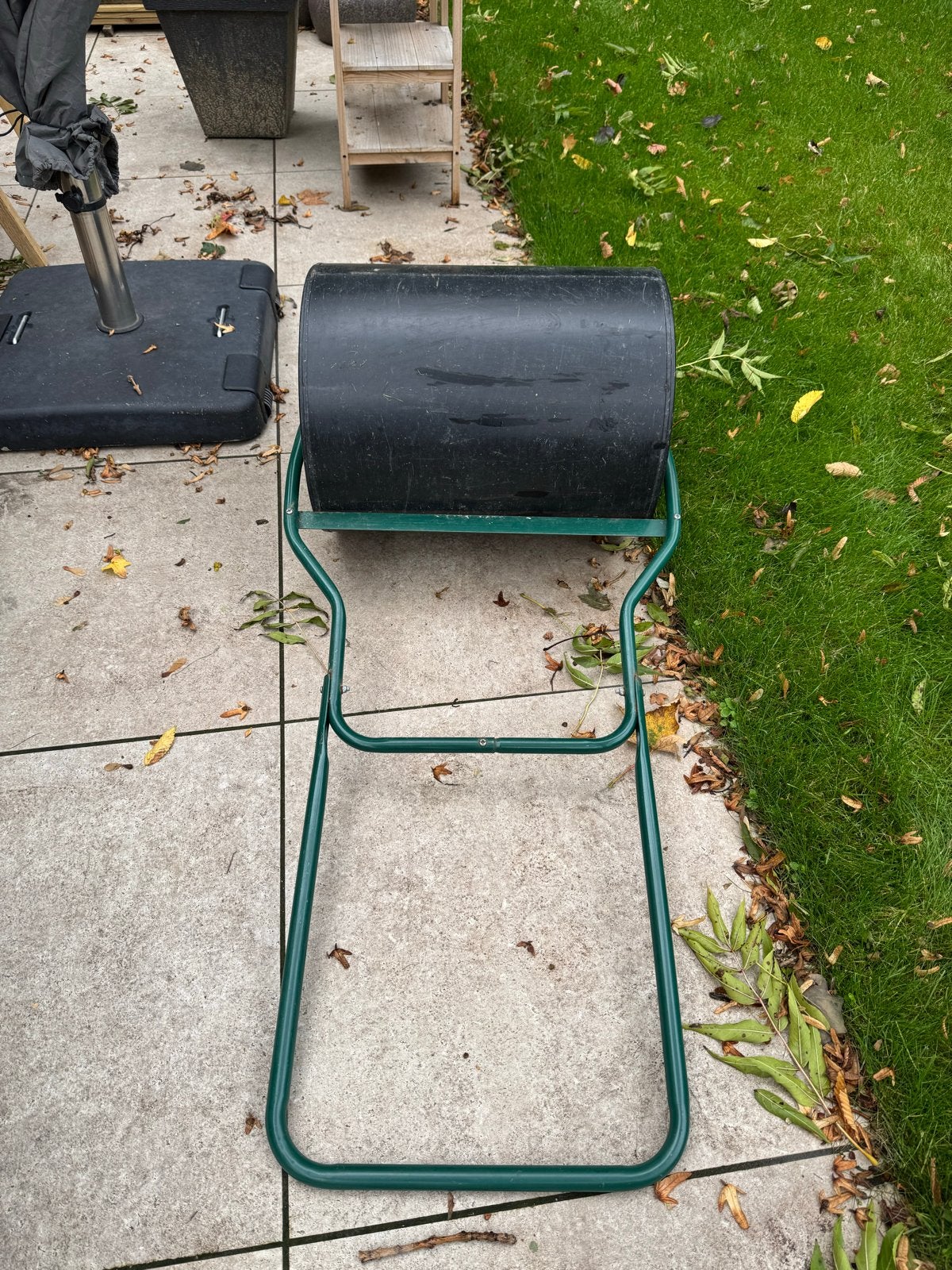 Outsunny Gazonwals met U-Handgreep - 60L vulling, Tuin en Terras, Ophalen, Gebruikt