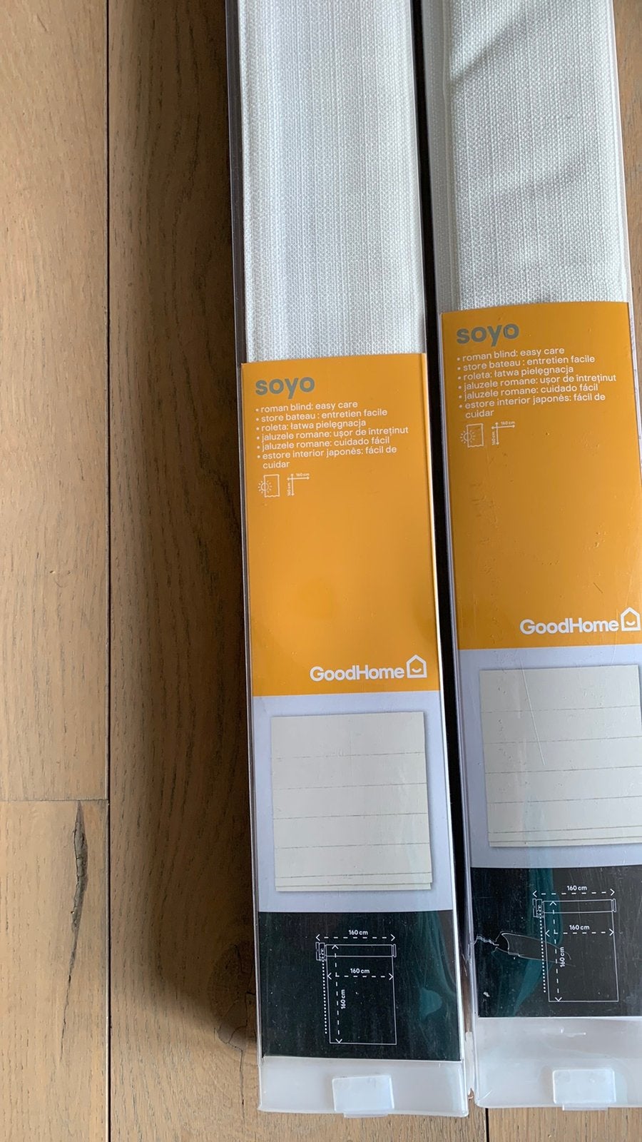 2 prachtige witte vouwgordijnem NiEUW, Ophalen, Nieuw