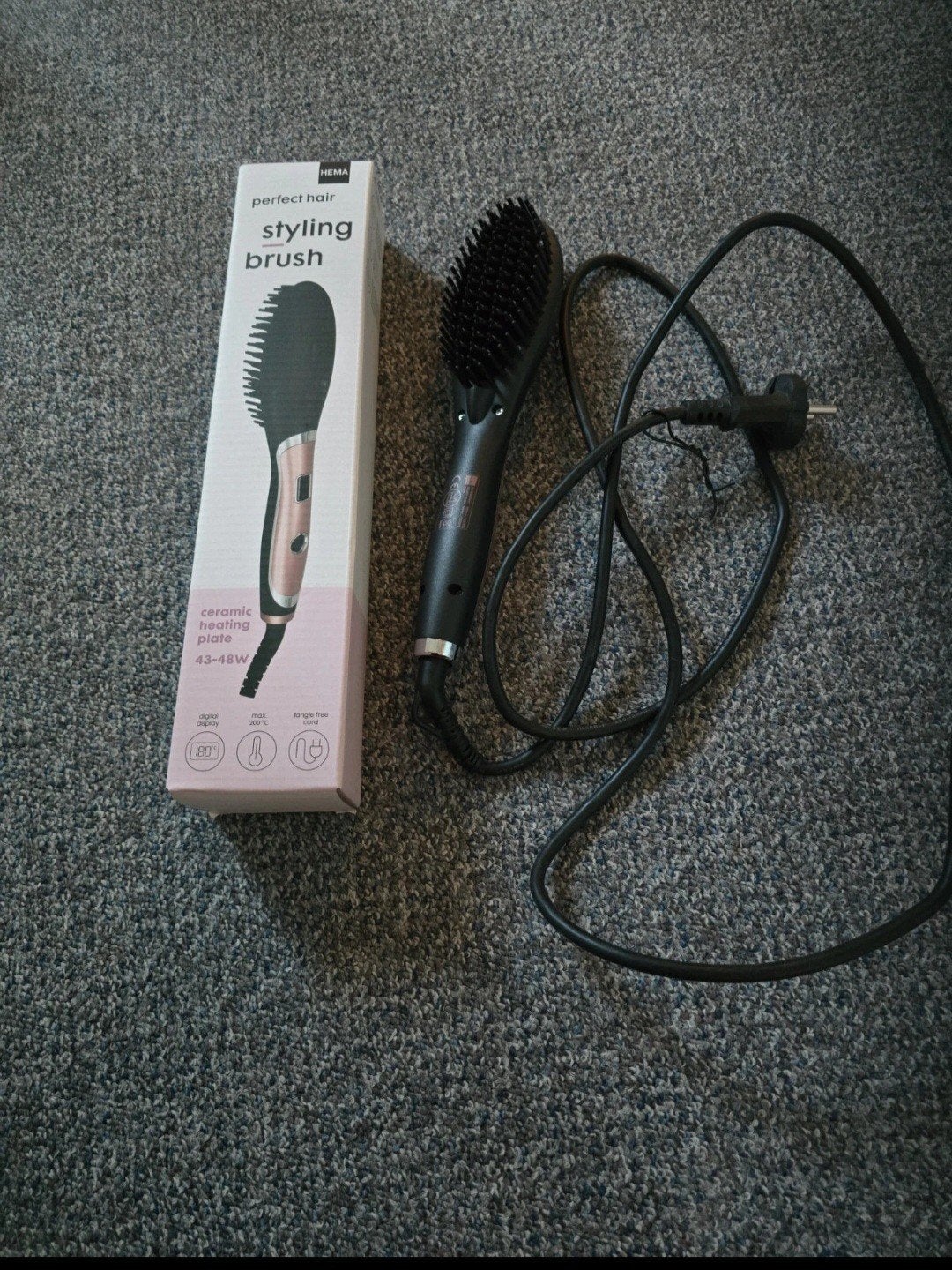 Hema Perfect Hair Styling Brush - Keramische Haarborstel, Ophalen of Verzenden, Zo goed als nieuw, Kam of Borstel