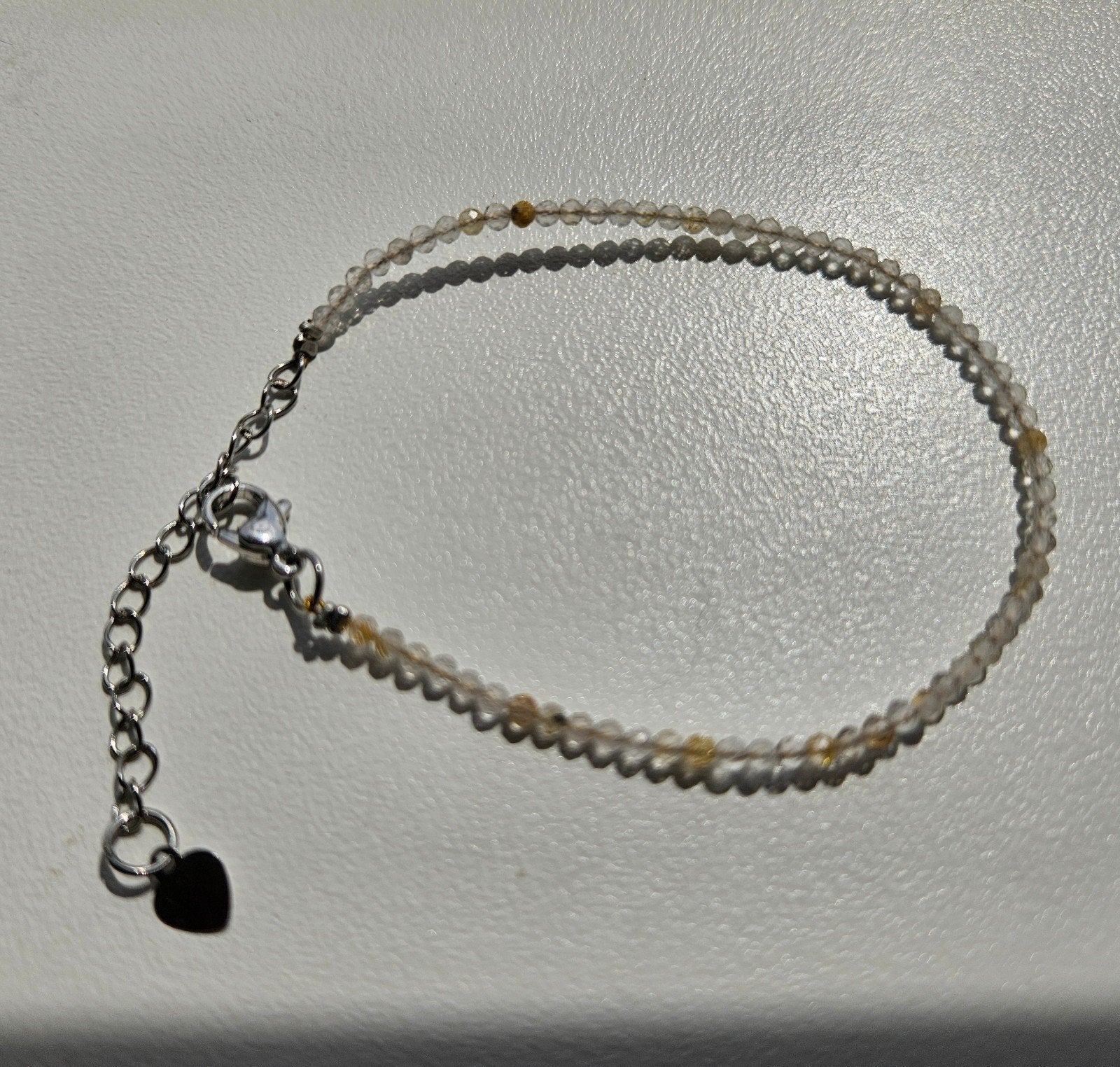 Edelsteen Goud Rutiel Kwarts Armband zilver AFGEPRIJSD, Sieraden, Tassen en Uiterlijk, Ophalen of Verzenden, Nieuw