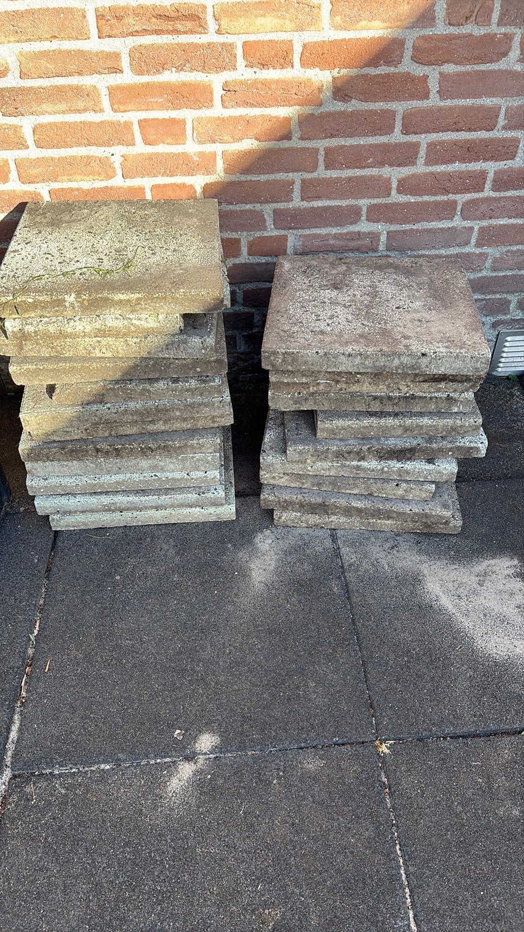 Gratis af te halen tegels 40x40, Tuin en Terras, Ophalen, Gebruikt, Minder dan 5 m², Beton