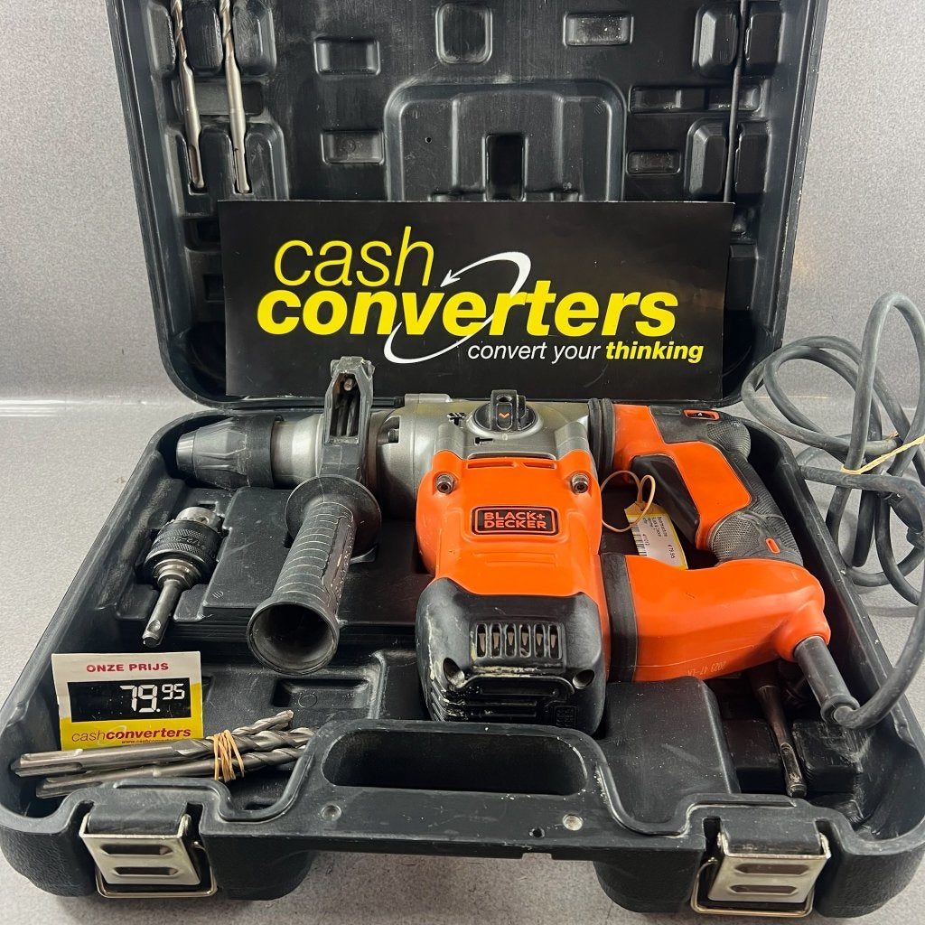 Black&Decker Boorhamer | BEHS03 | 1250W | koffer | 411012, Boormachine, Variabele snelheid, Ophalen of Verzenden, Gebruikt