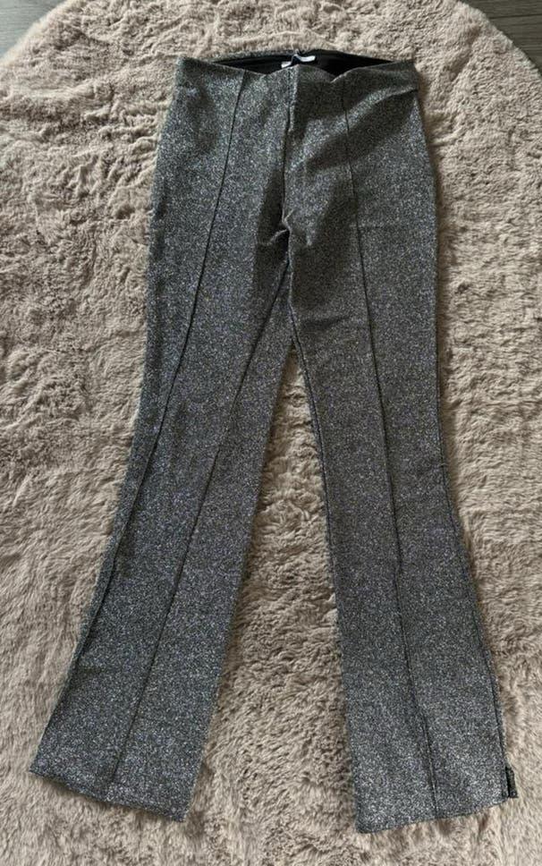 Glitterbroek zilver - pantalon maat s, Ophalen of Verzenden, Zo goed als nieuw, Maat 38/40 (M), Lang