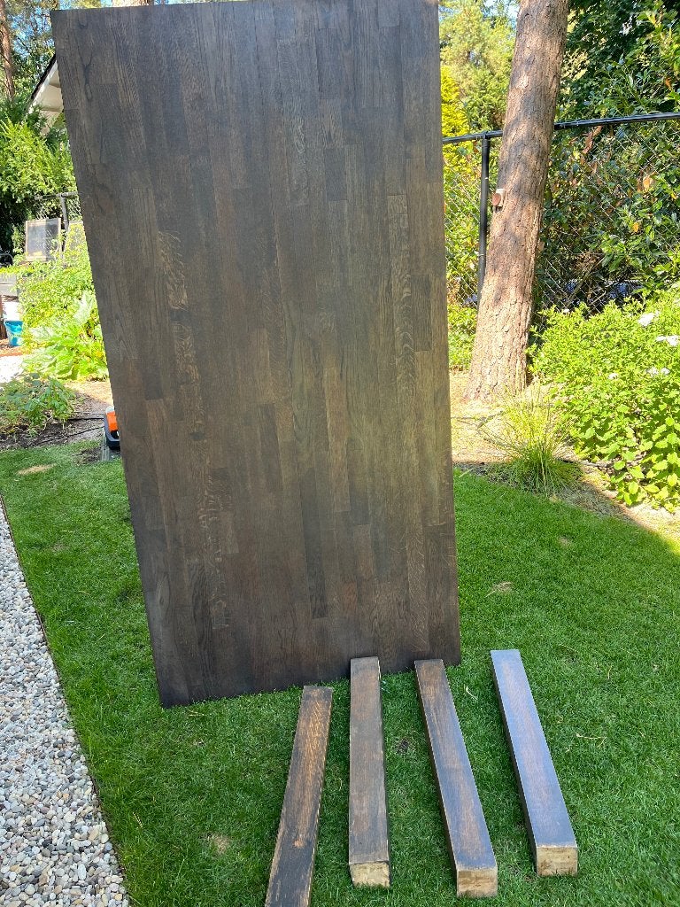 Massief eiken eettafel, Ophalen, Gebruikt, Kan overal bij, Eikenhout