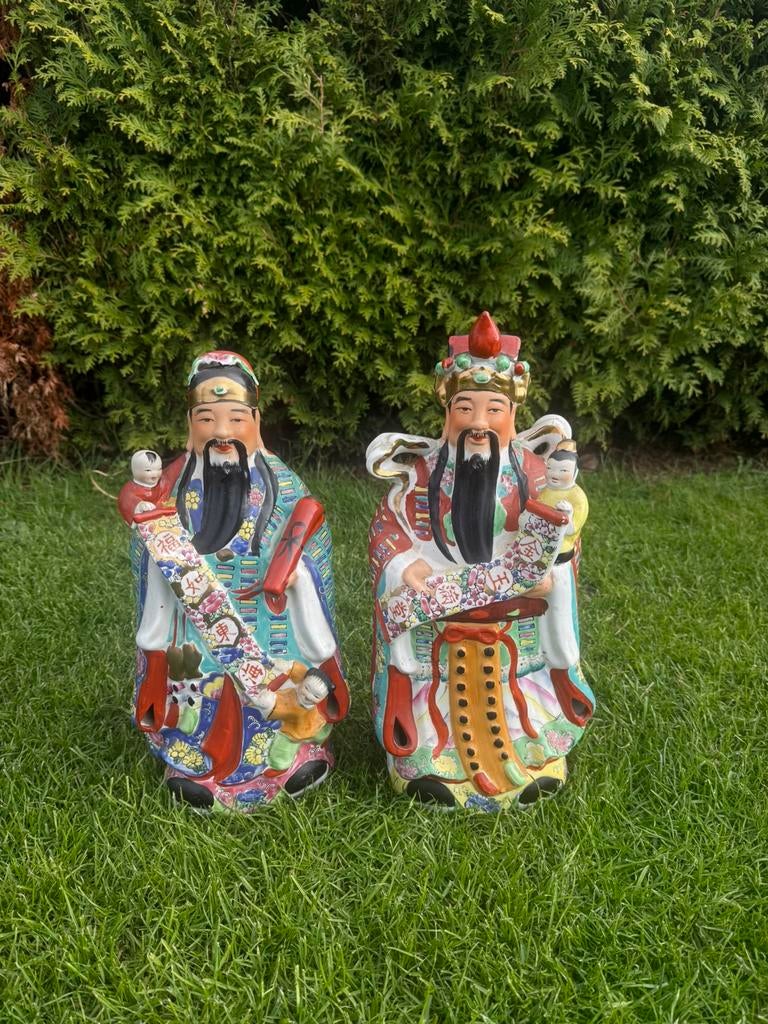 Set Chinese wijze mannen / goden beelden, Antiek en Kunst, Ophalen