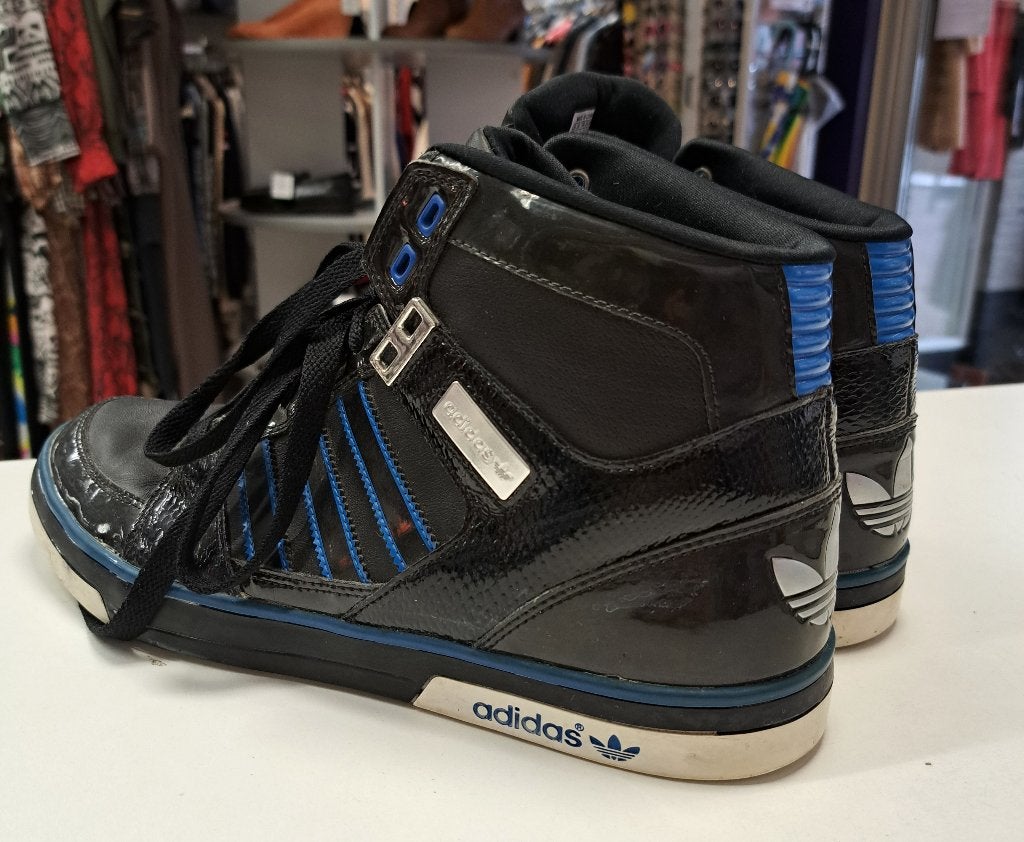 Adidas high tops sneakers 2010's streetstyle mt 45 1/3 50700, Adidas, ., Zwart, Ophalen of Verzenden