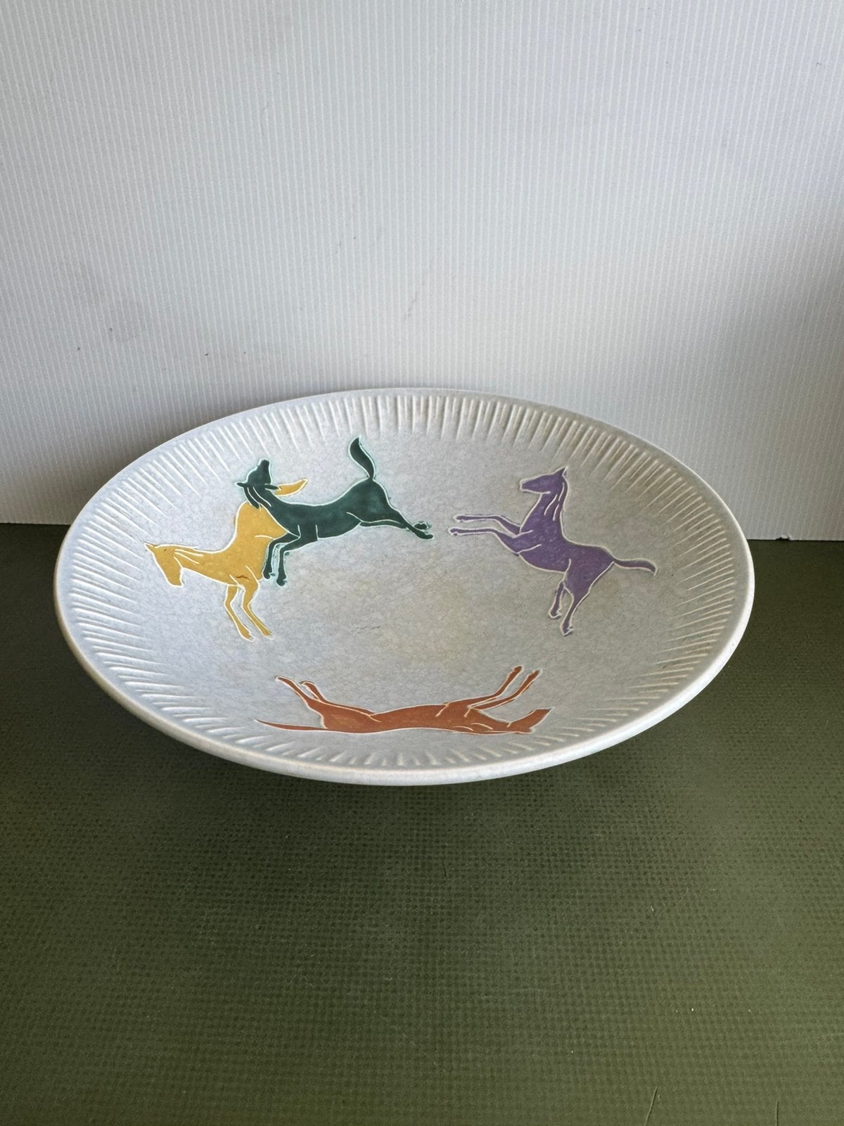Flora schaal met paarden, Antiek en Kunst, Ophalen of Verzenden