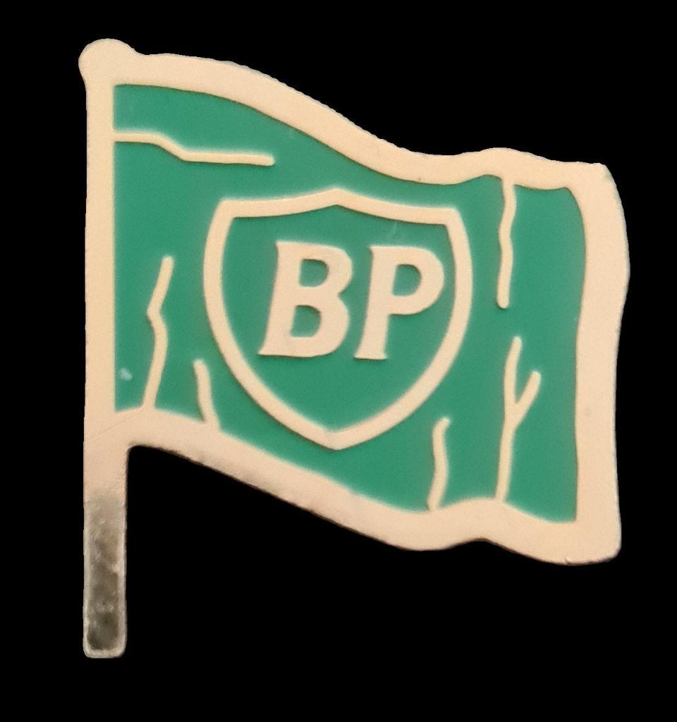 BP vlag pin- groen gelakt (2), Ophalen of Verzenden, Nieuw, Merk, Speldje of Pin