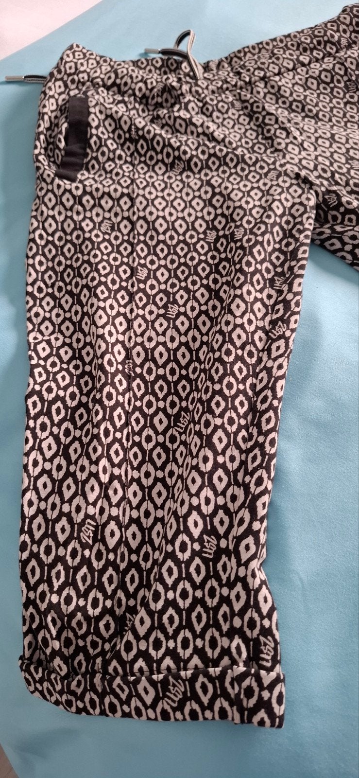 Zwarte en witte broek met patroon, Kleding | Dames, Zwart, Onbekend, Lang, Gedragen