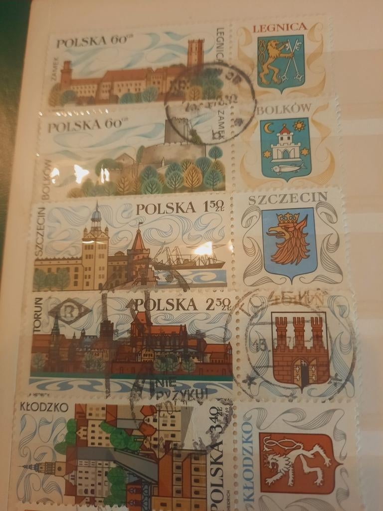 Polen postzegels met kastelen en steden, Ophalen of Verzenden