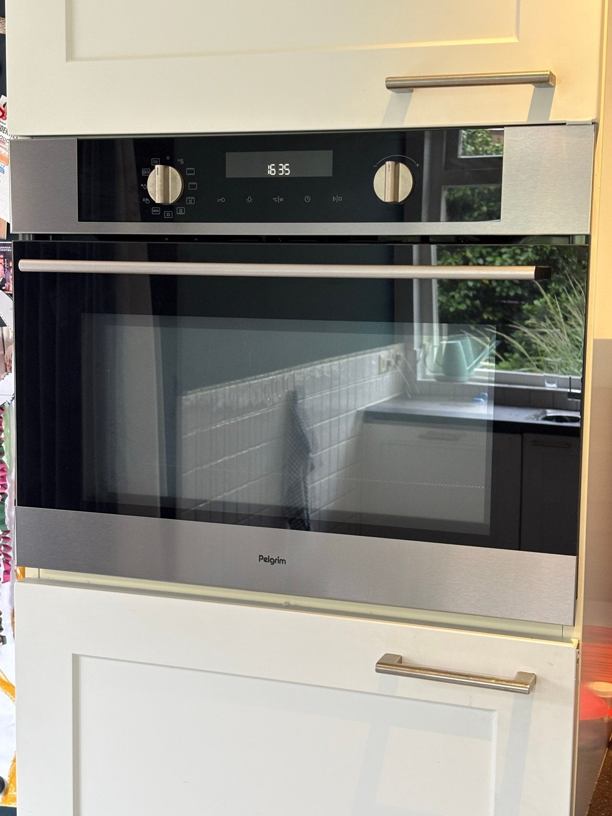 Pelgrim MAC524RVS combi oven - nette staat, vanaf 14 aug, Ophalen, 45 tot 50 cm, Gebruikt, Pelgrim