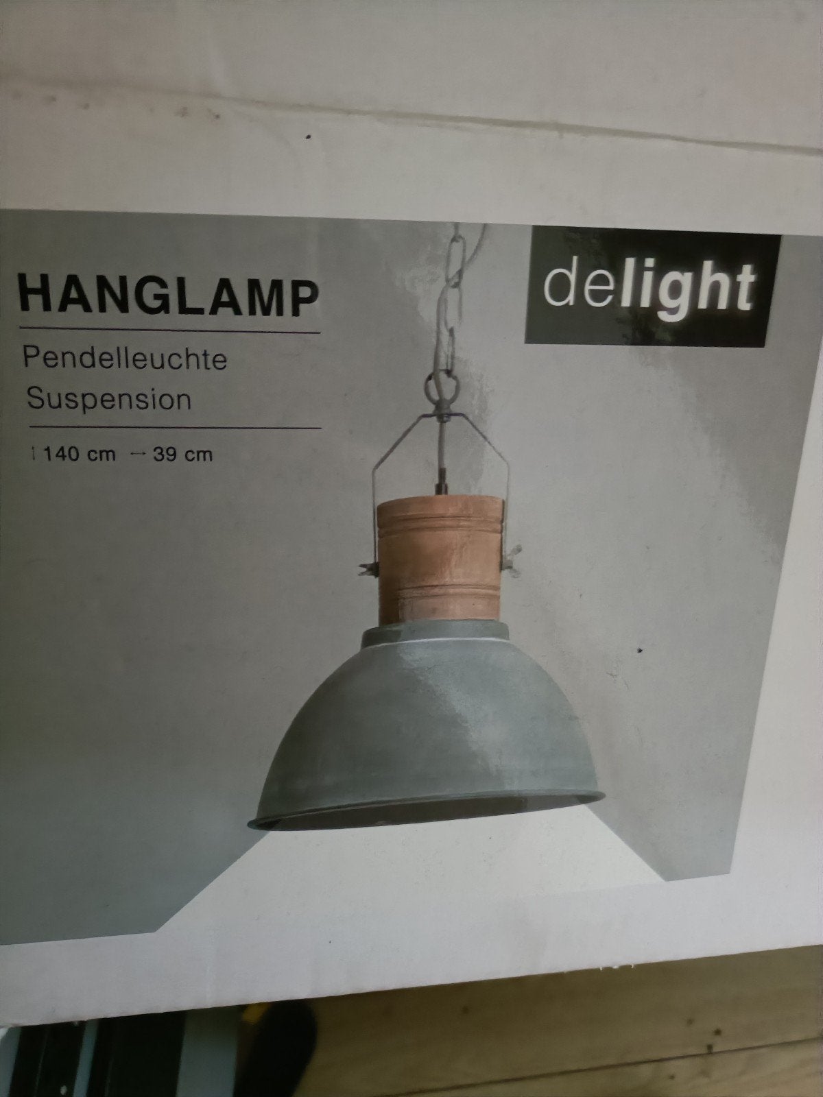 Delight hanglamp nieuw industrielook antraciet, Ophalen of Verzenden, Nieuw