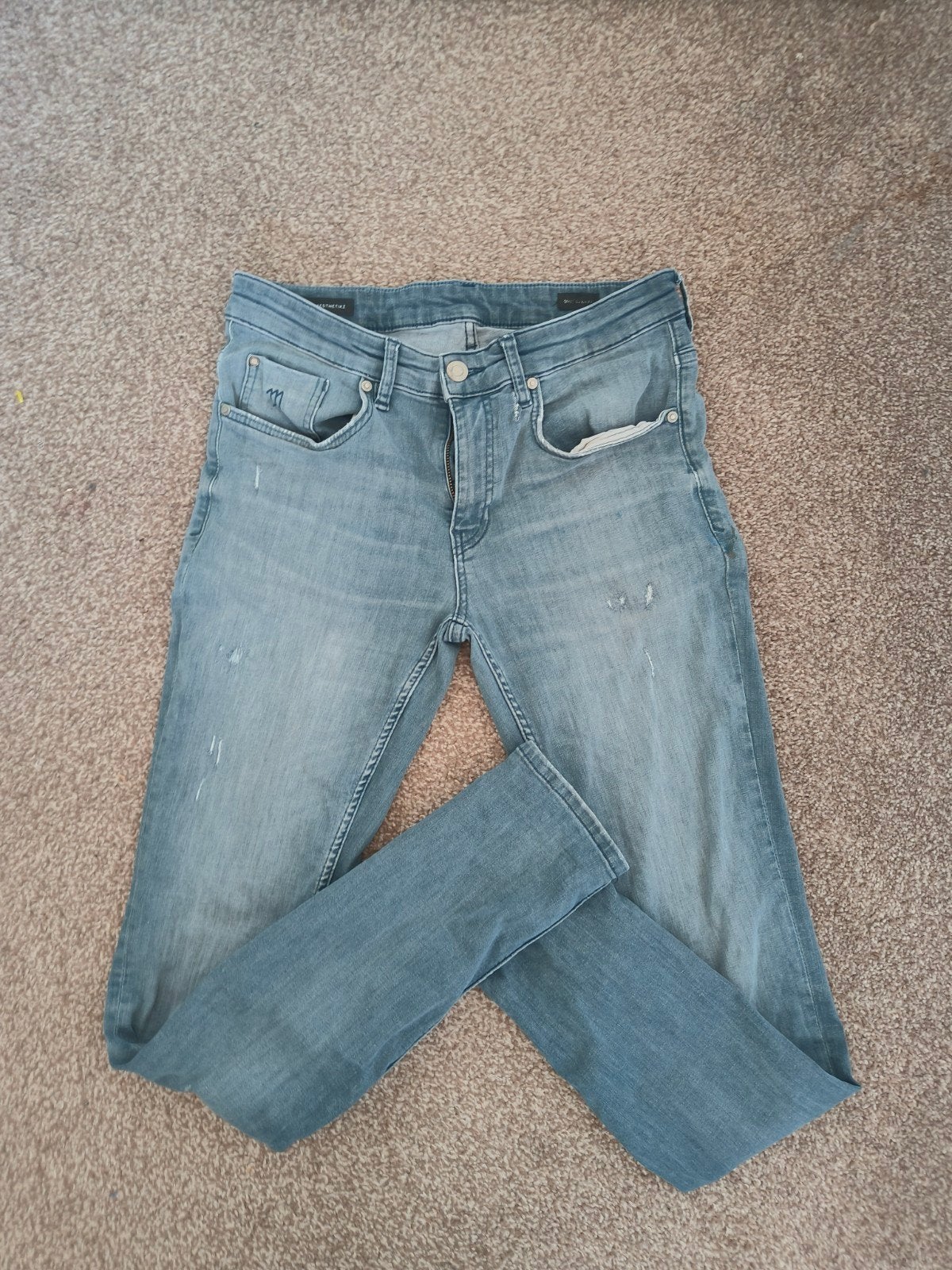 Daily Aesthetikz Daz Dice Skinny Jeans W31/L34, Kleding | Heren, Blauw, W32 (confectie 46) of kleiner, Ophalen of Verzenden, Gedragen