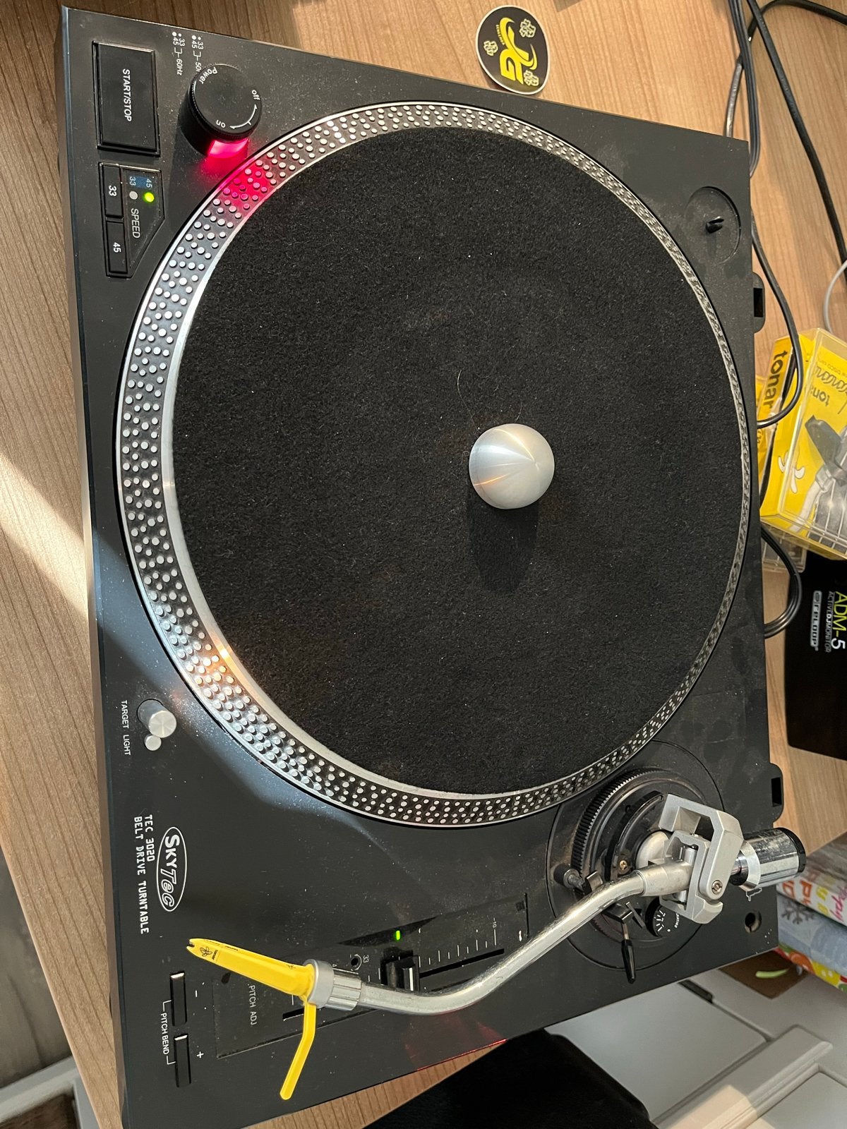 2x Skytec TEC-2000 Draaitafel en STM-3006 Mixer DJ Set, Ophalen, Gebruikt, Dj-set, Overige merken