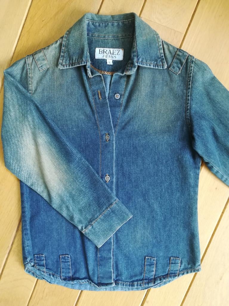 BRAEZ Jeans spijkerbloes blauw maat 116 - nieuw -, Broek, Meisje, Nieuw, Ophalen of Verzenden