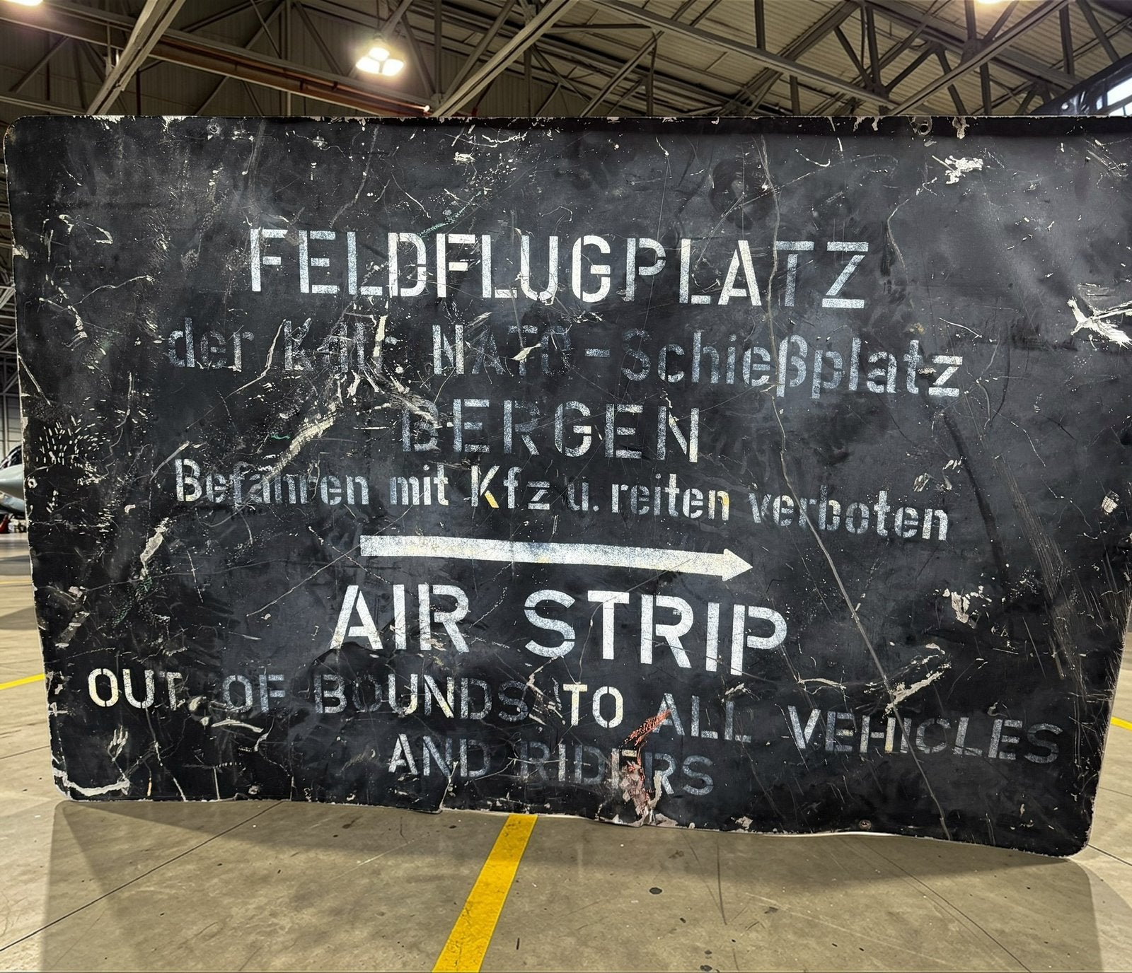 Origineel Zeldzaam Militair bord 150x100, Ophalen of Verzenden, Gebruikt, Reclamebord