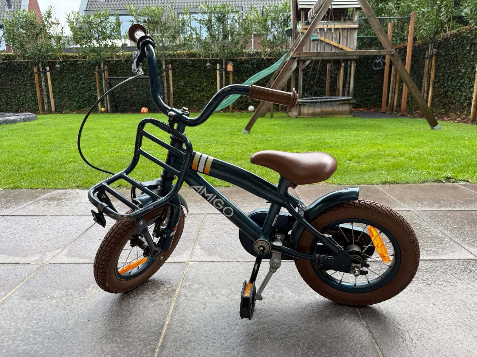 Amigo 2Cool kinderfiets 12 inch - incl. zijwieltjes, Ophalen, Terugtraprem, Zijwieltjes, Gebruikt