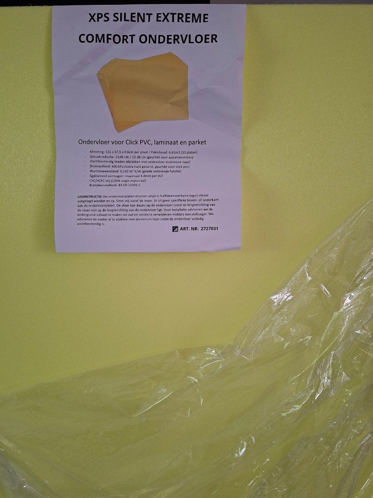 Ondervloer Click PVC, laminaat en parket, Doe-het-zelf en Verbouw, 30 cm of meer, 50 tot 150 cm, Overige typen, Nieuw