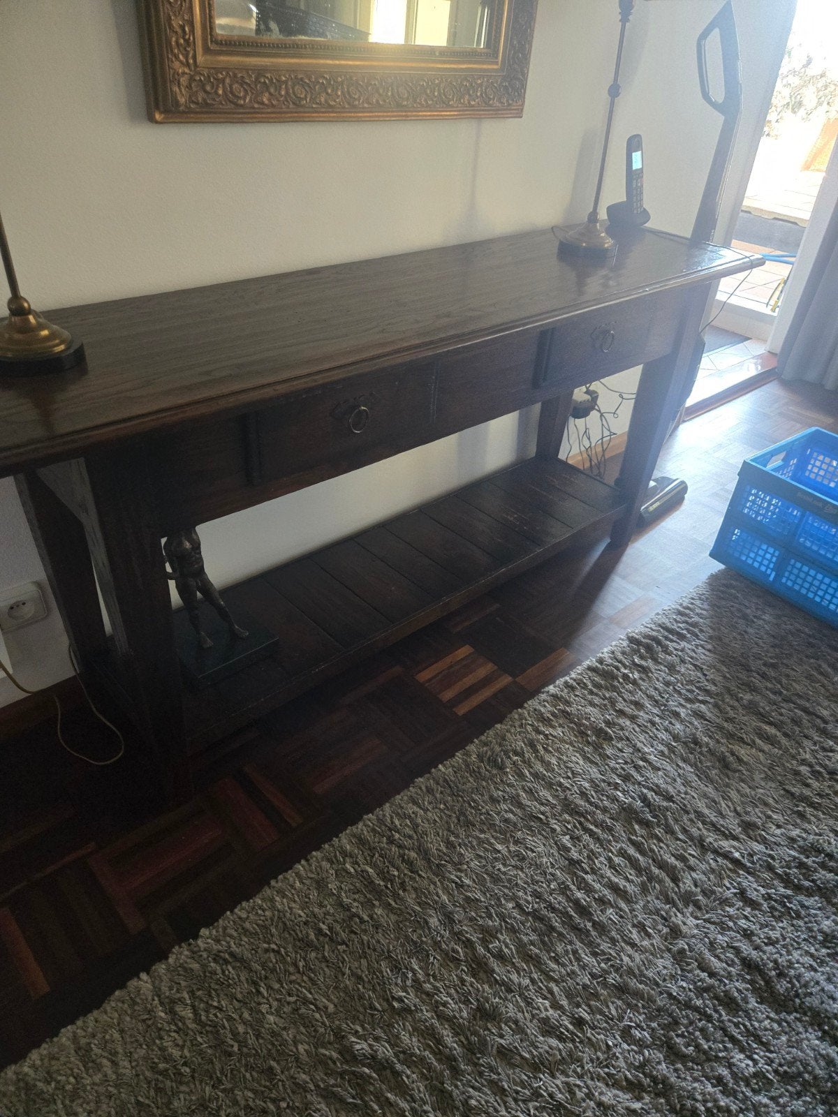 Site table massief eiken, Ophalen