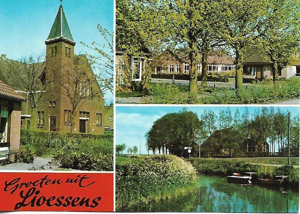 Lioessens- -3-luik., Verzamelen, Ansichtkaarten | Nederland, Verzenden, 1980 tot heden, Gelopen, Friesland